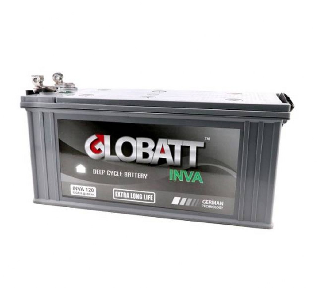 แบตเตอรี่ดีพไซเคิล ( Battery Deep cycle ) 120Ah 12V ยี่ห้อ GLOBATT ( INVA )
