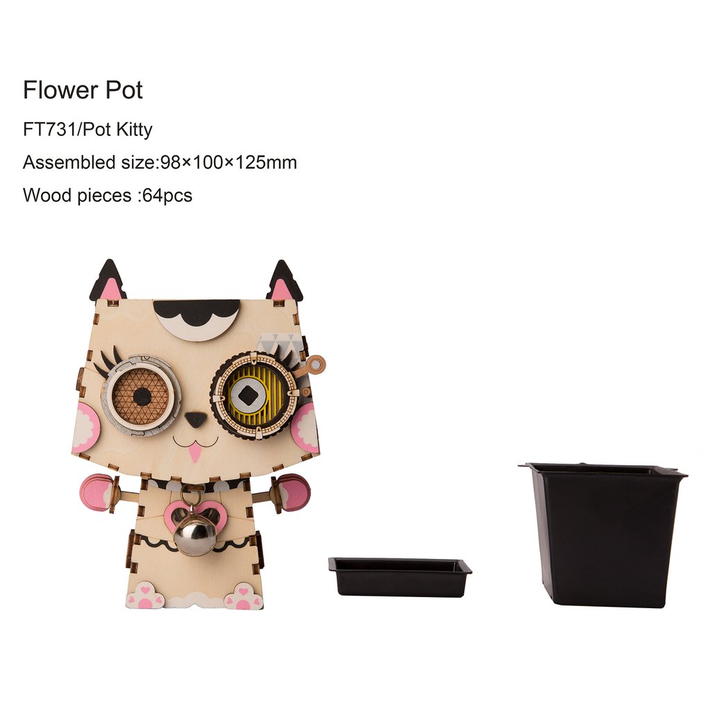 DIY Flower Pot - Pot Kitty -กระถางต้นไม้