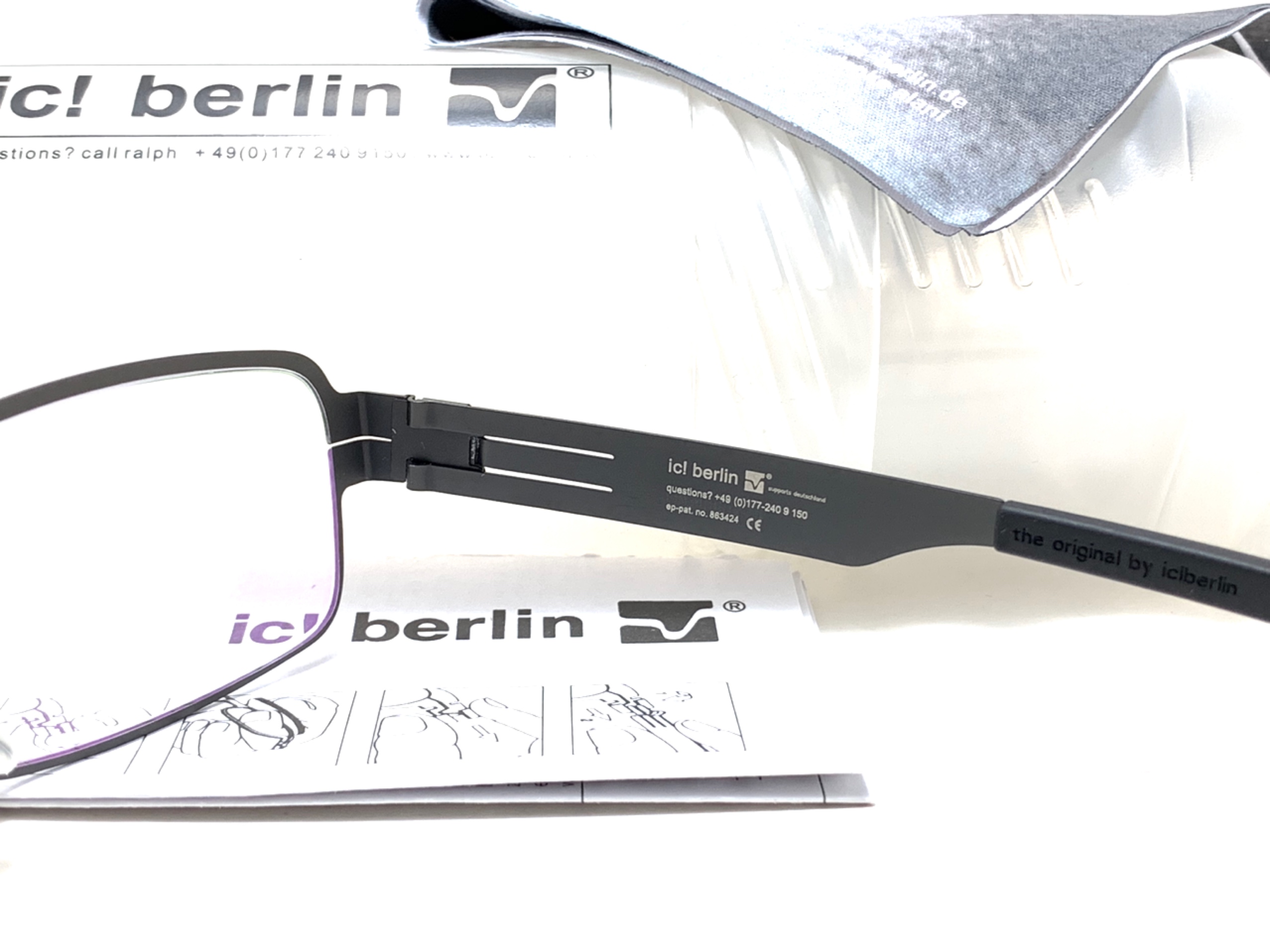 แว่นสายตา ic berlin model yevgeny g. gun metal 57-17 <กันเมทัล>