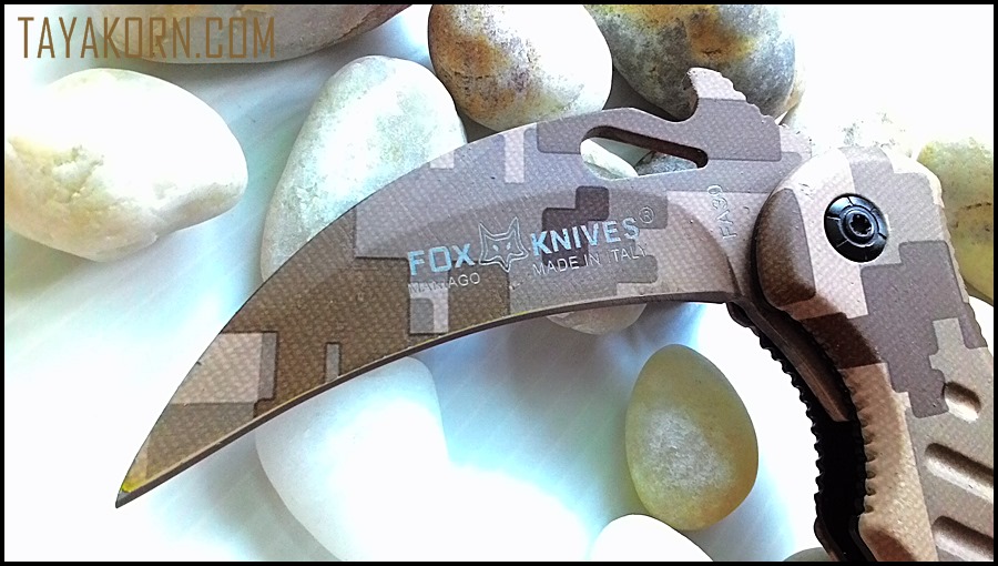 มีดคารัมบิตแอร์ฟ็อกเดสเสิร์ทคาโม่ Air Fox Desert Camo Karambit TKKB-AD2
