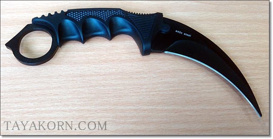 มีดซ้อมคารัมบิตพายุทะเลทราย Desert Storm Karambit Trainer Knife