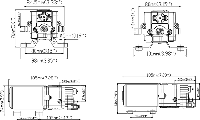 ปั๊มน้ำ DC24V รุ่น SEAFLO-22( ปั๊มพ่นยา/พ่่นหมอก )