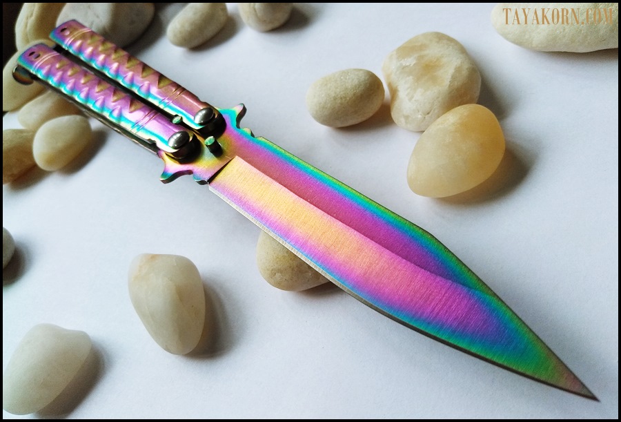 มีดบาลีซอง เรนโบว์ธันเดอร์ Rainbow Thunder Balisong Knife