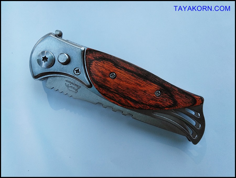 มีดสปริง ไพน์วู้ด แบบบี PineWood B Folding spring Knife TKFD-PW2