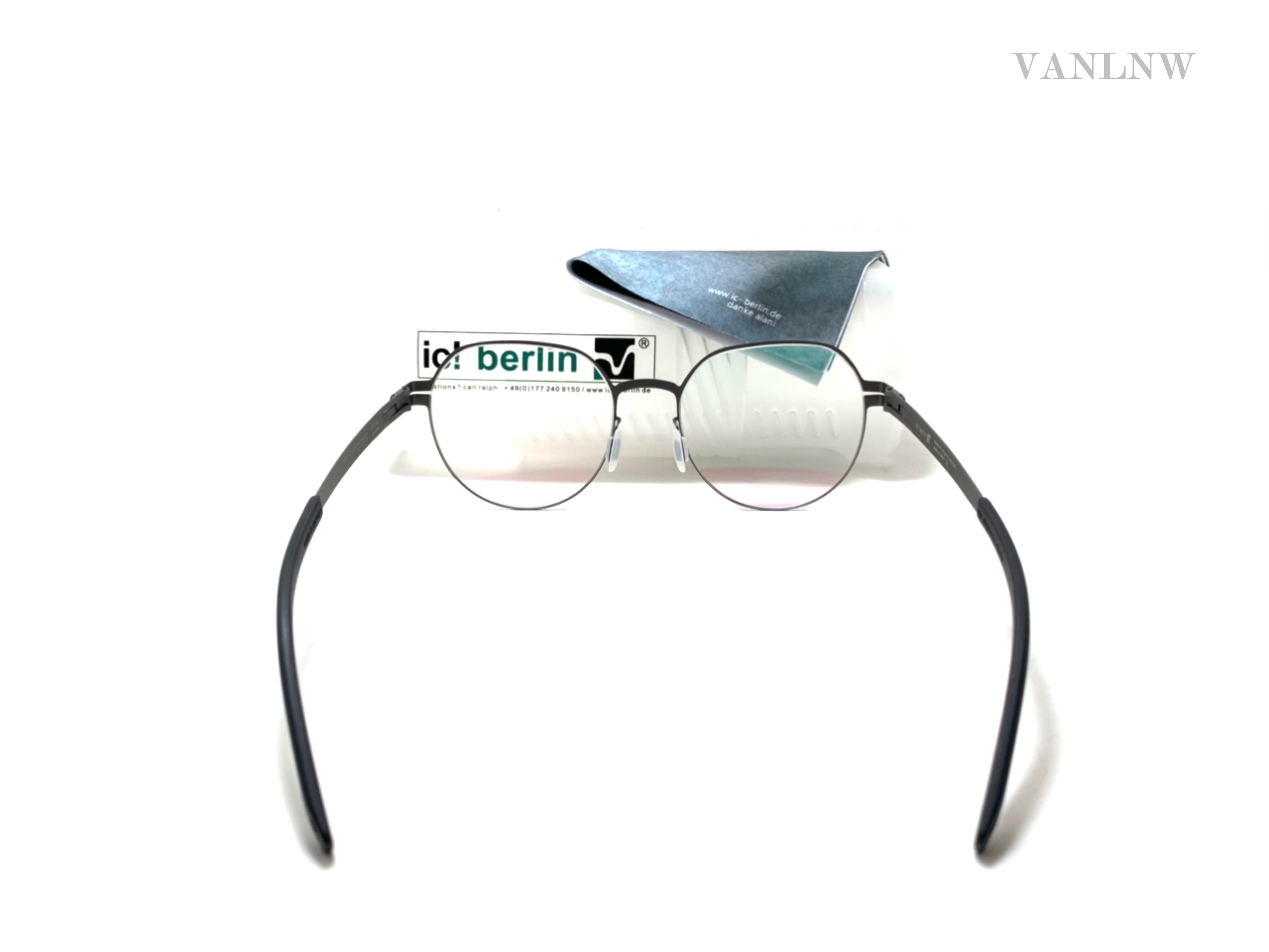 แว่นสายตา ic berlin model M714 gun metal 50-19 <กันเมทัล>