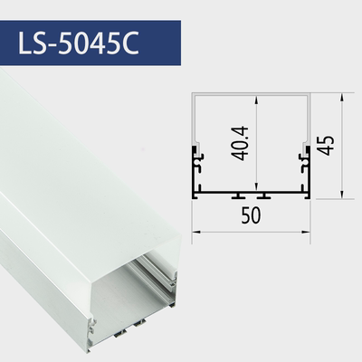 5045C รางแขวน รางติดลอย (ไม่มีสต๊อก สั่งล่วงหน้า 10-15 วัน) ราคาต่อ 1 เส้น ยาว 1 เมตร รางอลูมิเนียม (Aluminium Profile) รางไฟ Aluminium Profile รางอลูมิเนียม ใช้กับไฟเส้น LED รางไฟเส้น rail led track โพรไฟล์