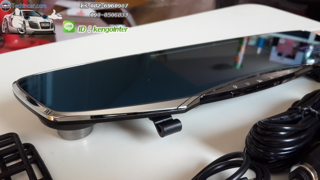 กล้องจอกระจก2016 จอ5.0" + กล้องวีดีโอหน้าหลัง + กล้องถอยหลัง Car Camcoder Q3 รุ่นใหม่ล่าสุด