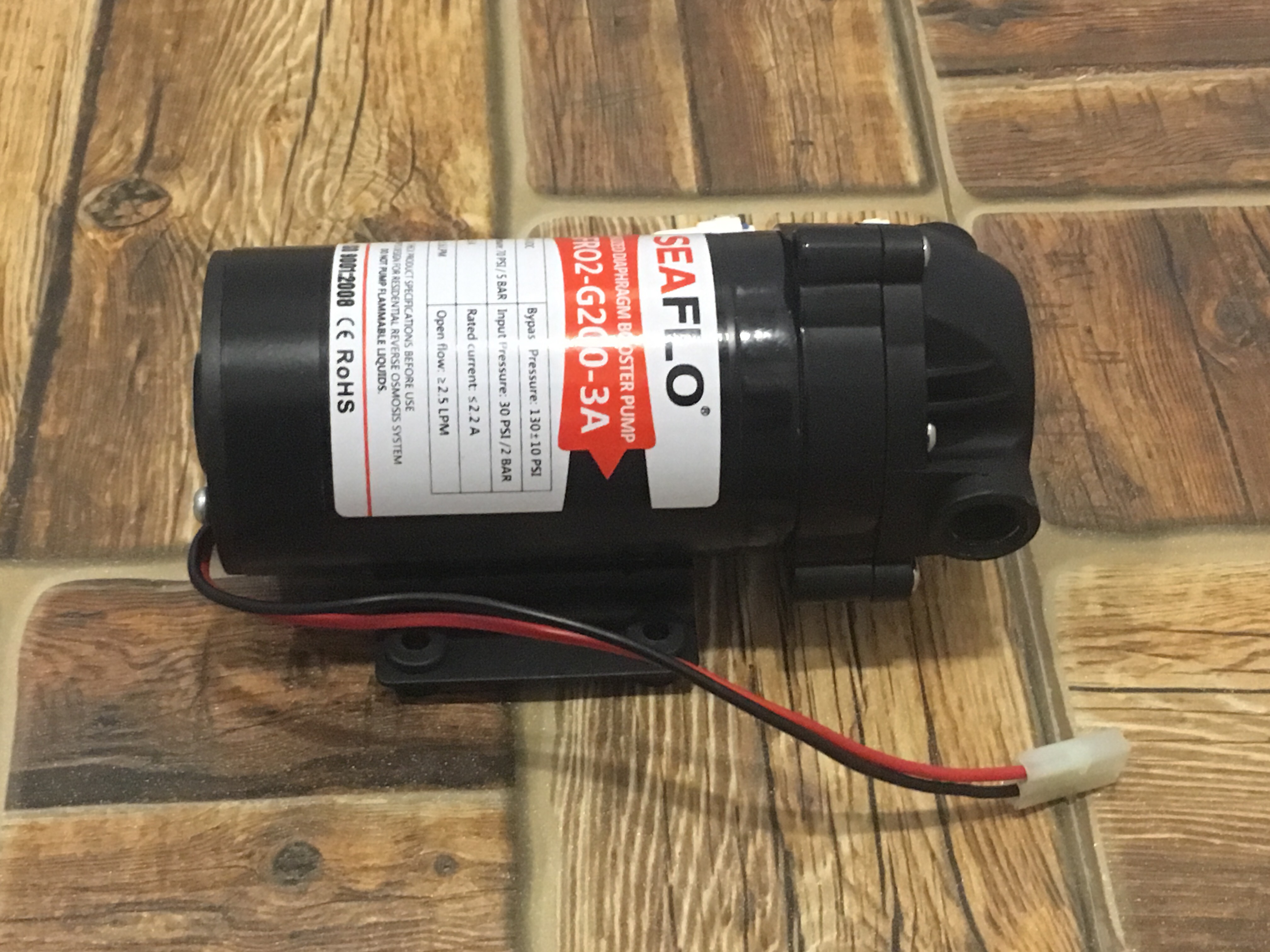 ปั๊มน้ำ ปั๊มอัดเมมเบรน เครื่องกรองน้ำ เครื่องพ่นหมอก SEAFLO RO Pump DC24V 150PSI 200G ( 9 บาร์ )