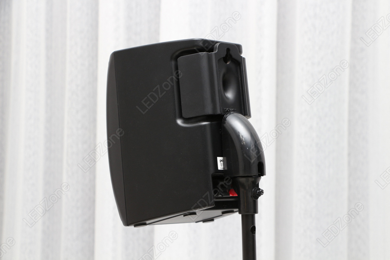 ขาตั้งลำโพงเซอร์ราวด์สีดำ ฐาน 4 แฉก ปรับระดับความสูงได้