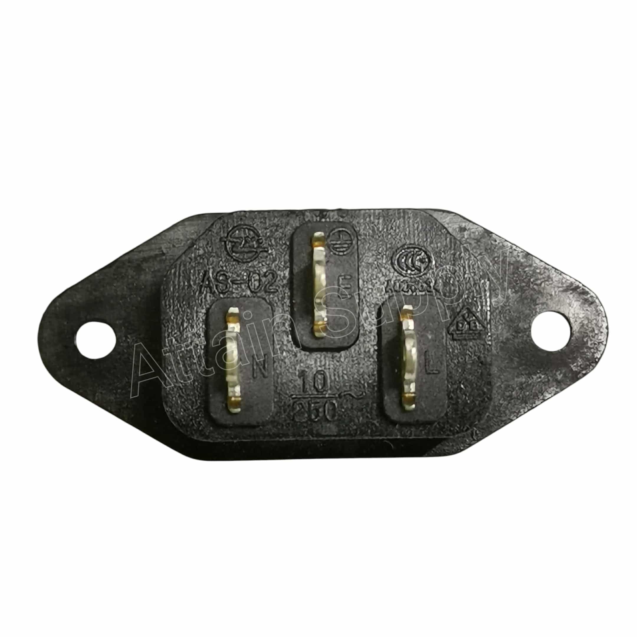 เต้ารับAC-3ขาผู้ ติดแท่น ขอบยึดน็อต