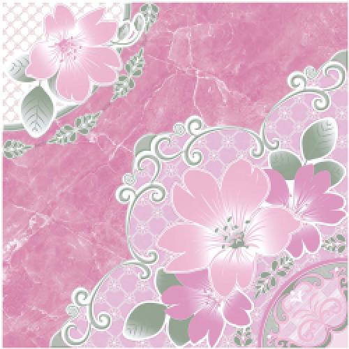 Sosuco กระเบื้องปูพื้น ผิวมัน ลายจามจุรี-มารูน 40*40