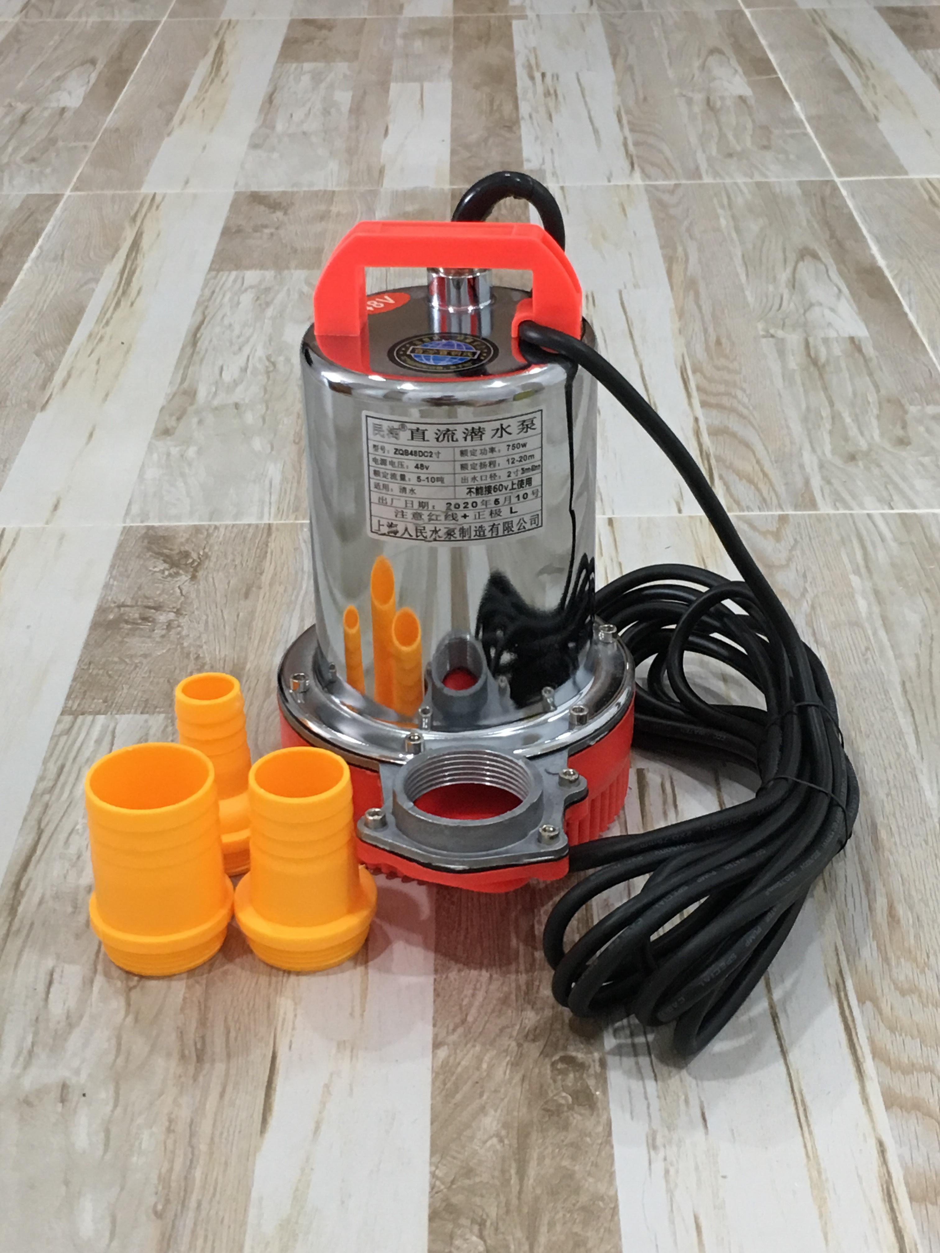 SKU-841 ปั๊มน้ำไดโว่โซล่าเซลล์ DC48 โวลต์ รุ่น ZQB-48 ( ส่งสูง 22 เมตร )