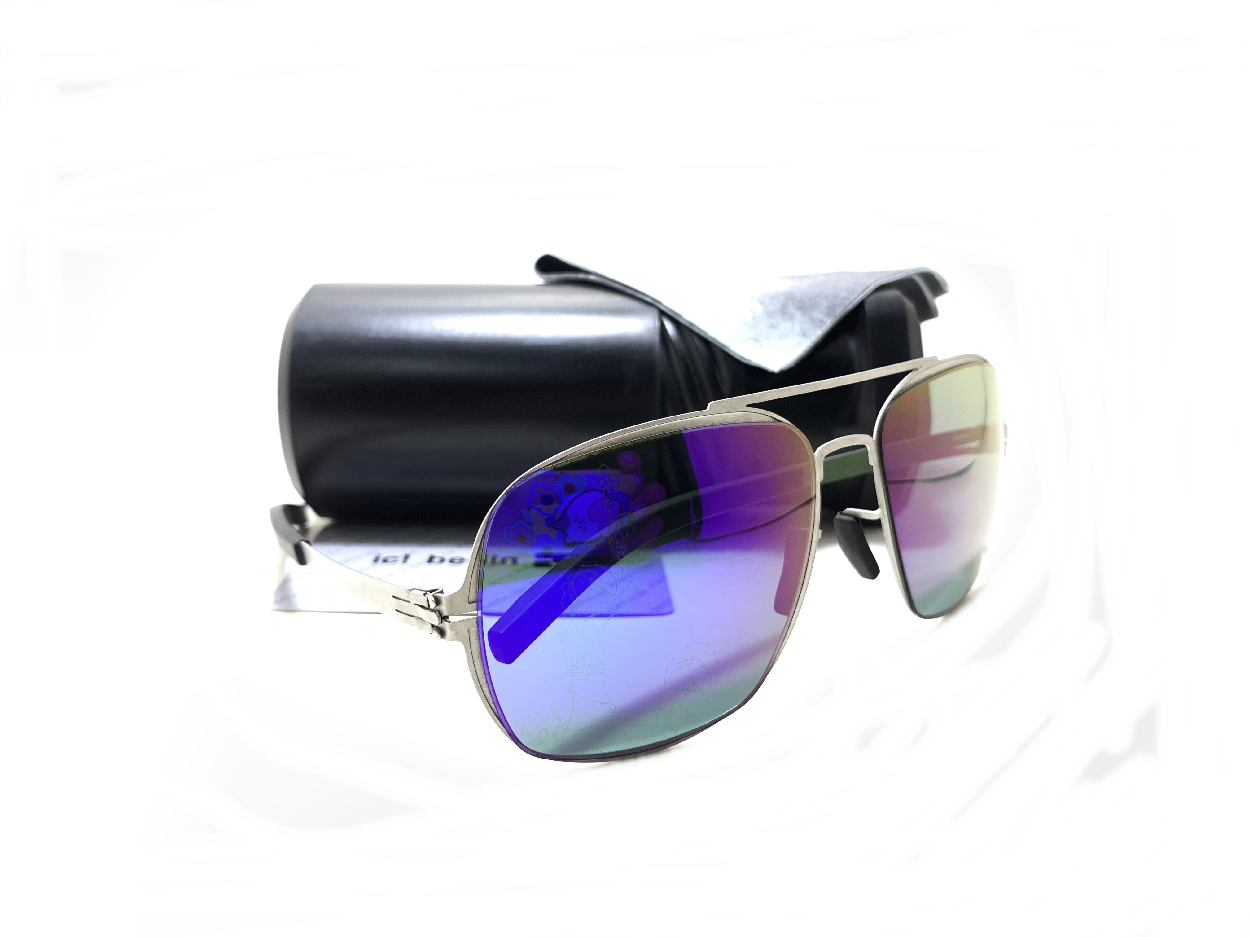 แว่นกันแดด ic berlin model stas formation pearl limited edition ขนาด 58-17-140 mm. (ปรอทม่วง)