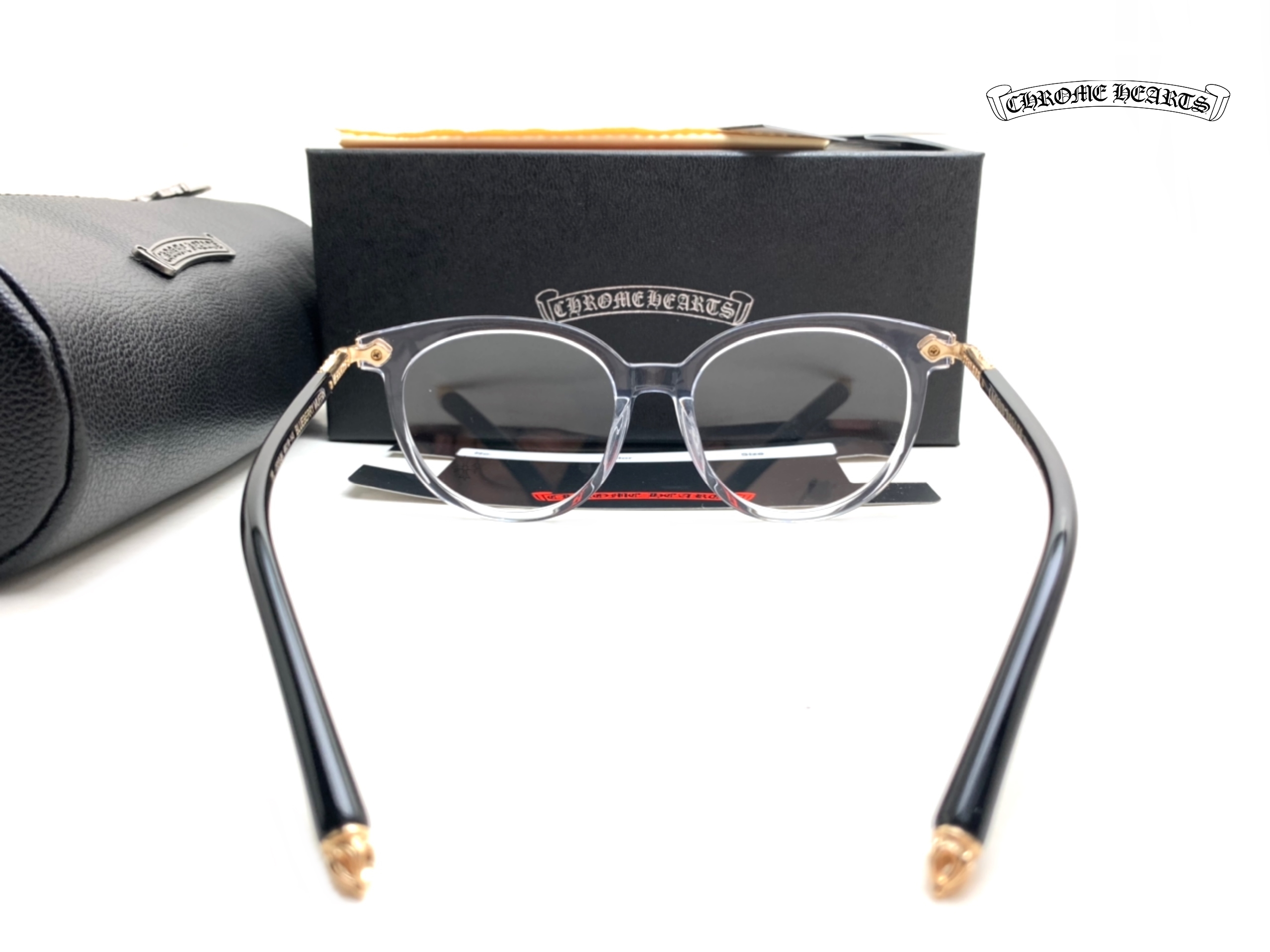 แว่นสายตา Chrome Heart BLUEBERRY MUFFIN CRYS-BK Crystal-Black 49-19 143 mm.