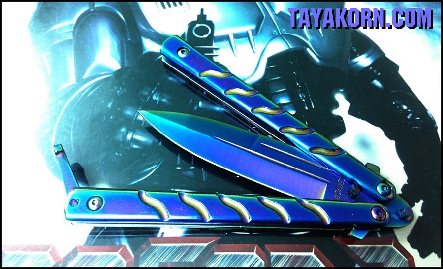 มีดBalisong TKBS 009X The Robocop Rainbow
