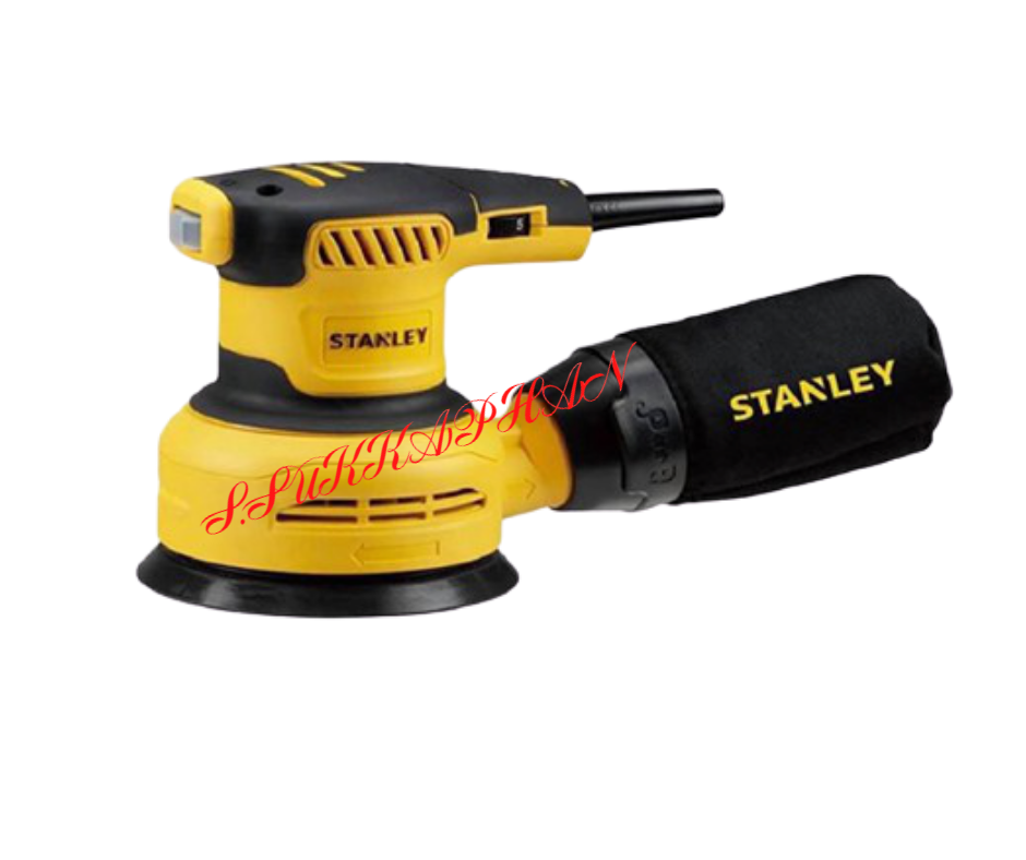 เครื่องขัดกระดาษทรายกลม 5 นิ้ว ปรับรอบได้300W เหลือง