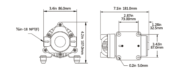 เครื่องพ่นหมอก 24 โวลต์ รุ่น SEAFLO-3ุ6 แรงดัน 8.3 บาร์