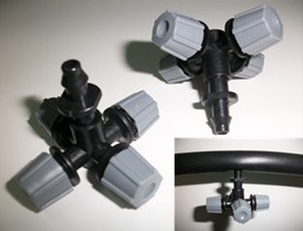 05-MSP-20-BK MSP-20 หัวพ่นหมอก 4 ทิศทาง OK Fog-01 + สายยาว 50 ซม.