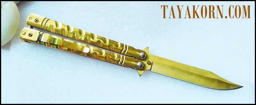 มีดบาลีซอง โกลเด้นธันเดอร์ GoldenThunder Balisong Knife TKBS-GT5