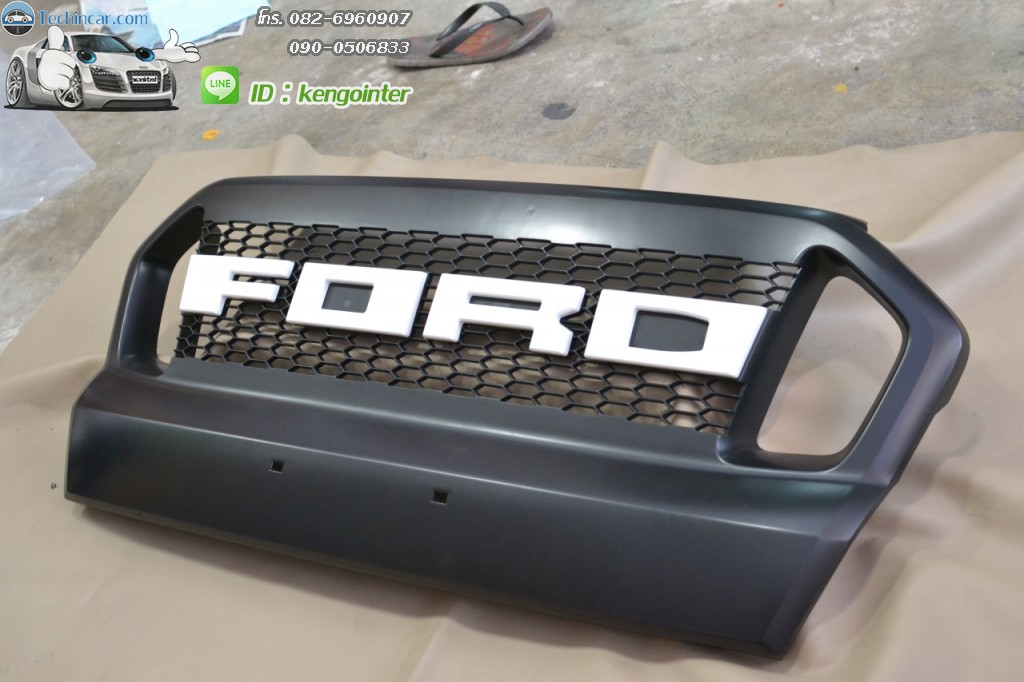 กระจังหน้า Ford Ranger T6 MC ตัวอักษรสี ขาว วัสดุเกรดA