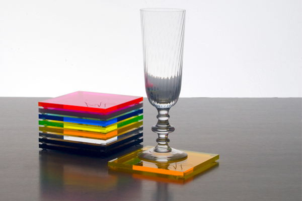 จานรองแก้ว อะครีลิค ACRYLIC COASTERS (ขั้นต่ำ 300 ชิ้น) ชิ้น