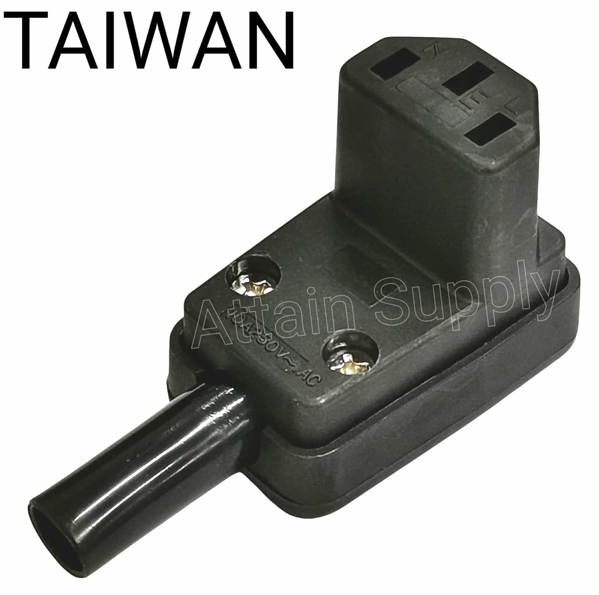 ปลั๊กคอม 3ขา ตัวเมีย-แบบต่อสาย/รุ่นงอ TAIWAN
