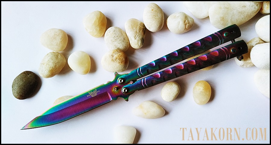 มีดบาลีซอง เรนโบว์ธันเดอร์ Rainbow Thunder Balisong Knife