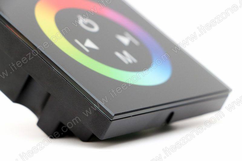 RGB controller 12A แบบ Glass Panel หน้าปัดสีดำ มีเสียงตอนสัมผัสควบคุม