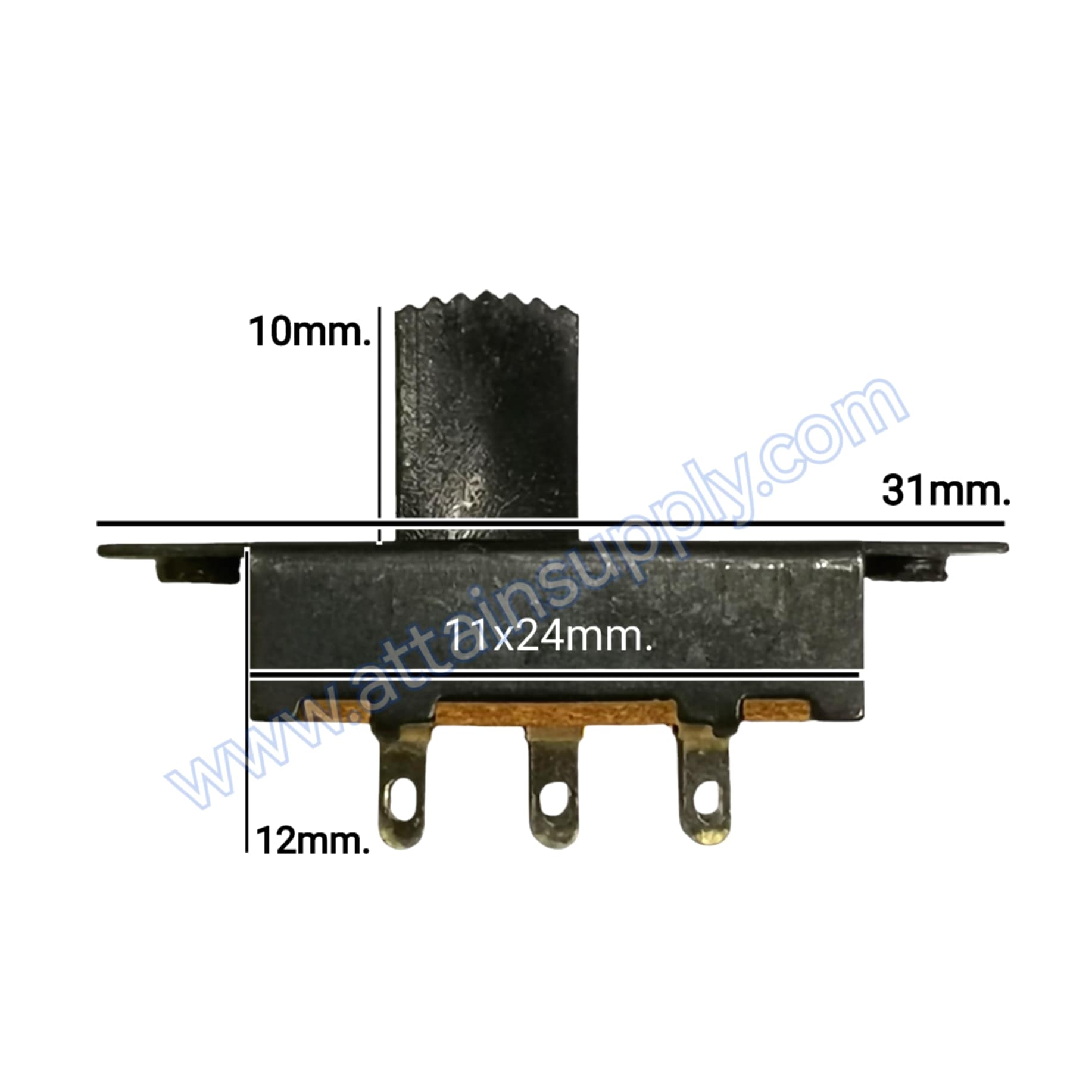 สวิทช์เลื่อน ON-OFF 6ขา/สีดำ