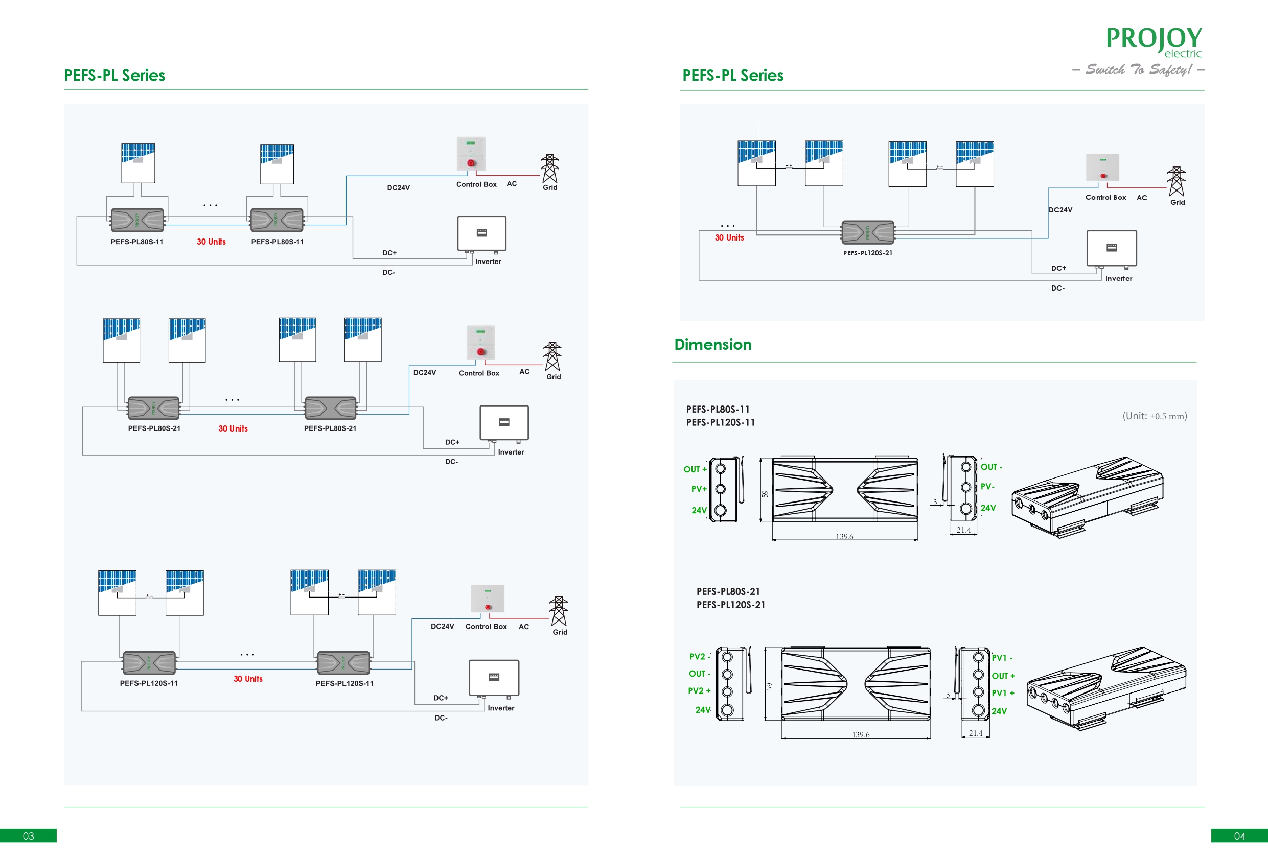 Projoy Rapid shutdown DC24V รุ่น PEFS-PL80S-11 (รับประกันสินค้า 12 ปี)