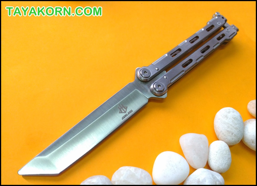 มีดซ้อมควง ไวท์มาซามุ White Masamu Balisong Trainer Knife TKBS-MM889TR