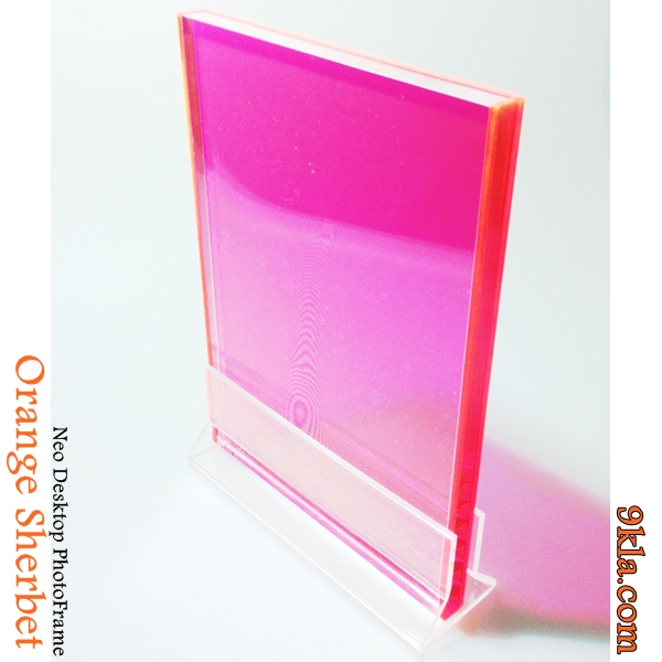 กรอบรูปสีสันสดใส หนา 13mm [สินค้าพร้อมส่ง] Neo Desktop Photo Frame orange / lime ชิ้น