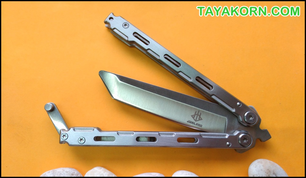 มีดซ้อมควง ไวท์มาซามุ White Masamu Balisong Trainer Knife TKBS-MM889TR