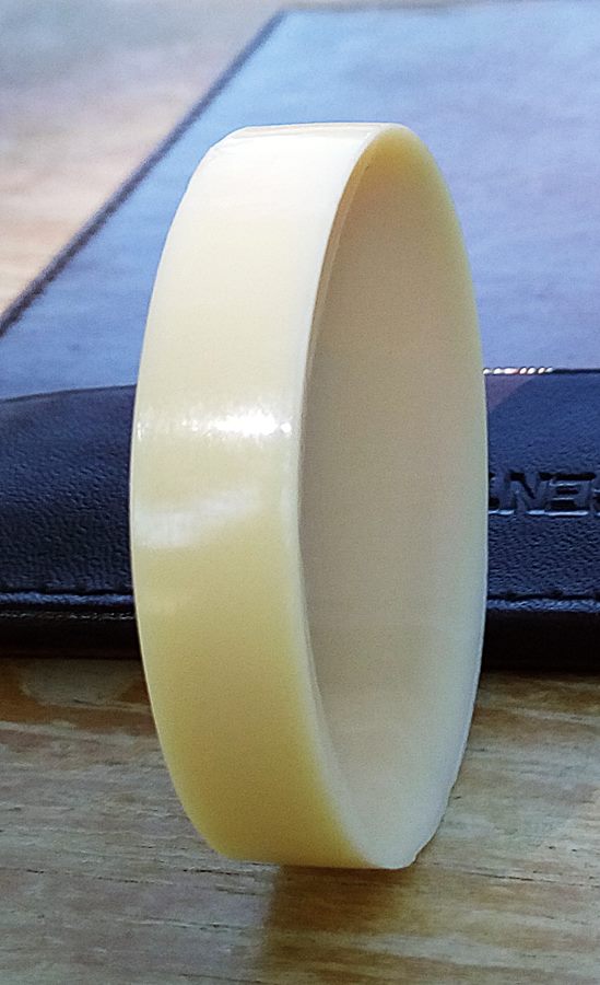 จานยานัตถ์สองหน้า (จานใหญ่สีงาช้าง) Double snuff tobacco dish TKTI-E002