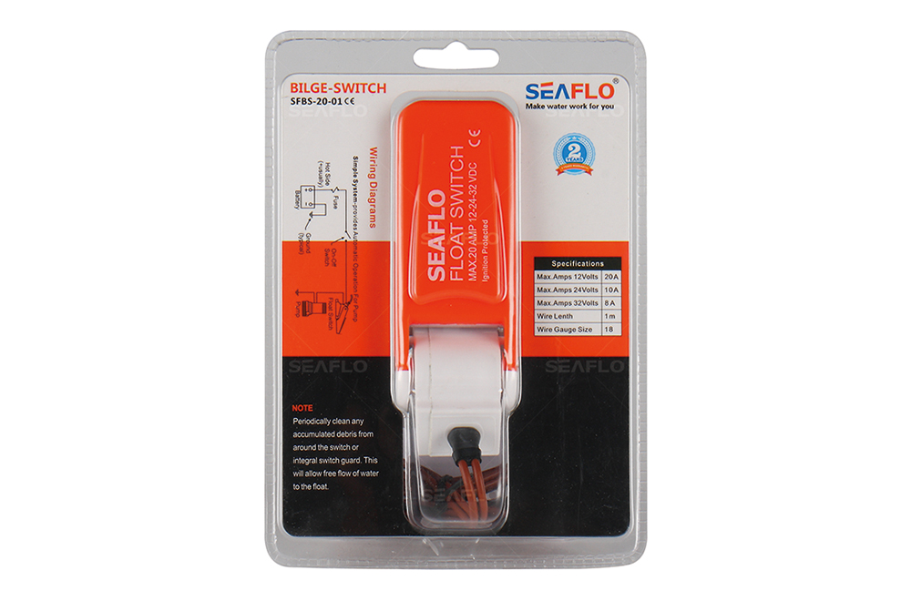 11-Float switch สวิทซ์ลูกลอยไฟฟ้าอัตโนมัติ 12/24/32 VDC 20A ( Float switch )