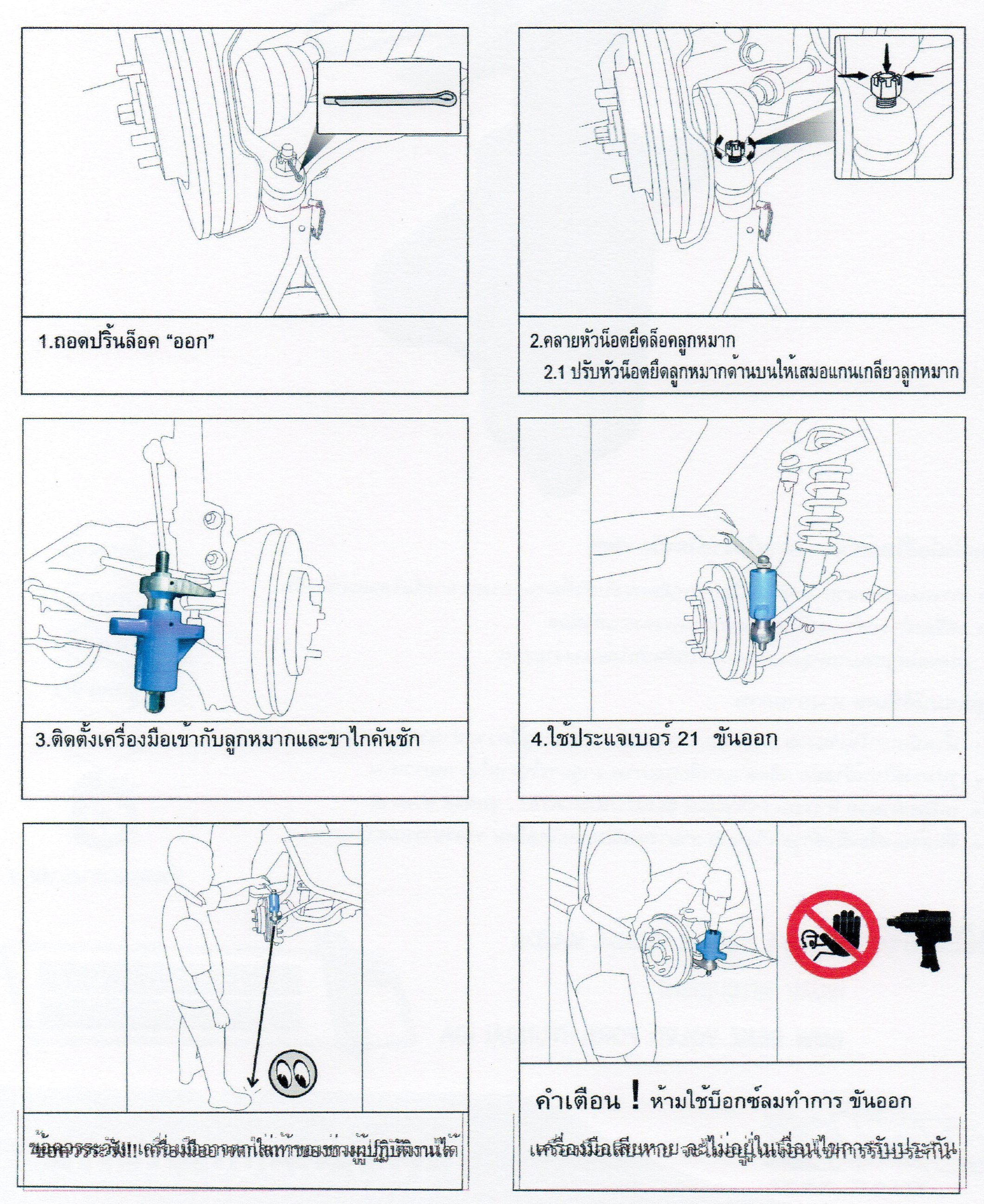 เครื่องมือ ถอดลูกหมาก ออกจากขาไก่คันชัก