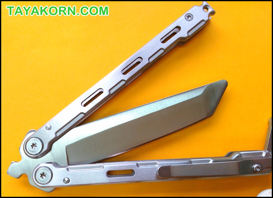 มีดซ้อมควง ไวท์มาซามุ White Masamu Balisong Trainer Knife TKBS-MM889TR