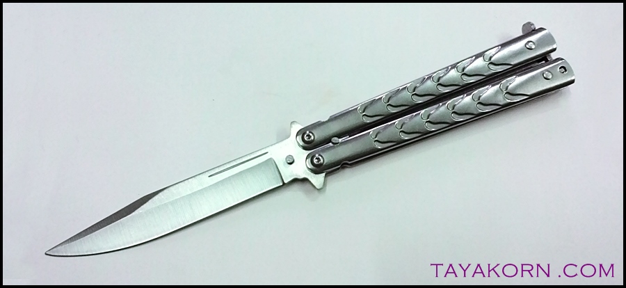 มีดควง บาลิซองไวท์ดราก้อน White Dragon Skin Balisong TKBS-WD1