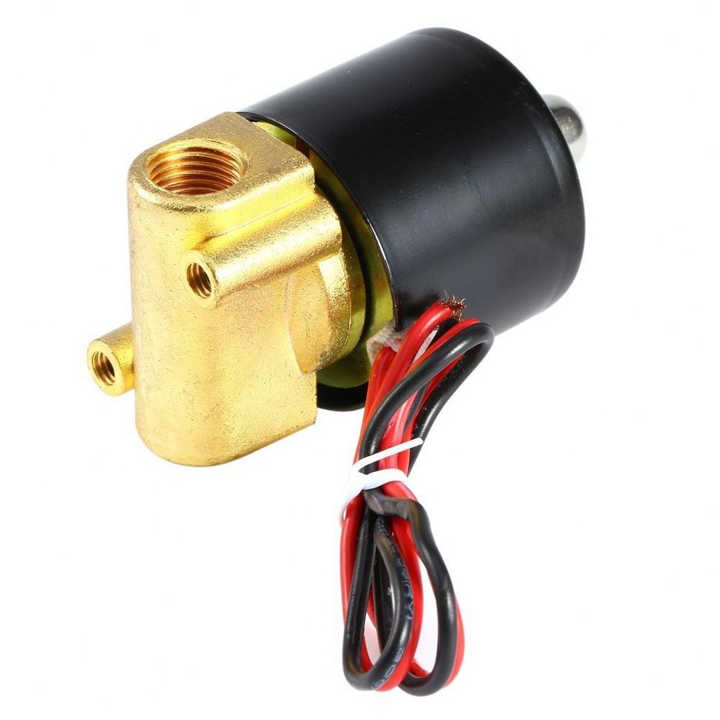 07-2W-02-1-12VDC-SY โซลินอยด์วาล์ว วาล์วไฟฟ้า วาวล์น้ำ วาล์วลม ทองเหลือง N/C 12V DC 1/4"