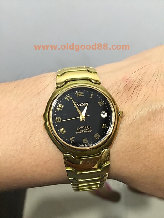 CADET QUARTZ SWISS SAPPHIRE WATER RESIST new old stock รหัส14959cq