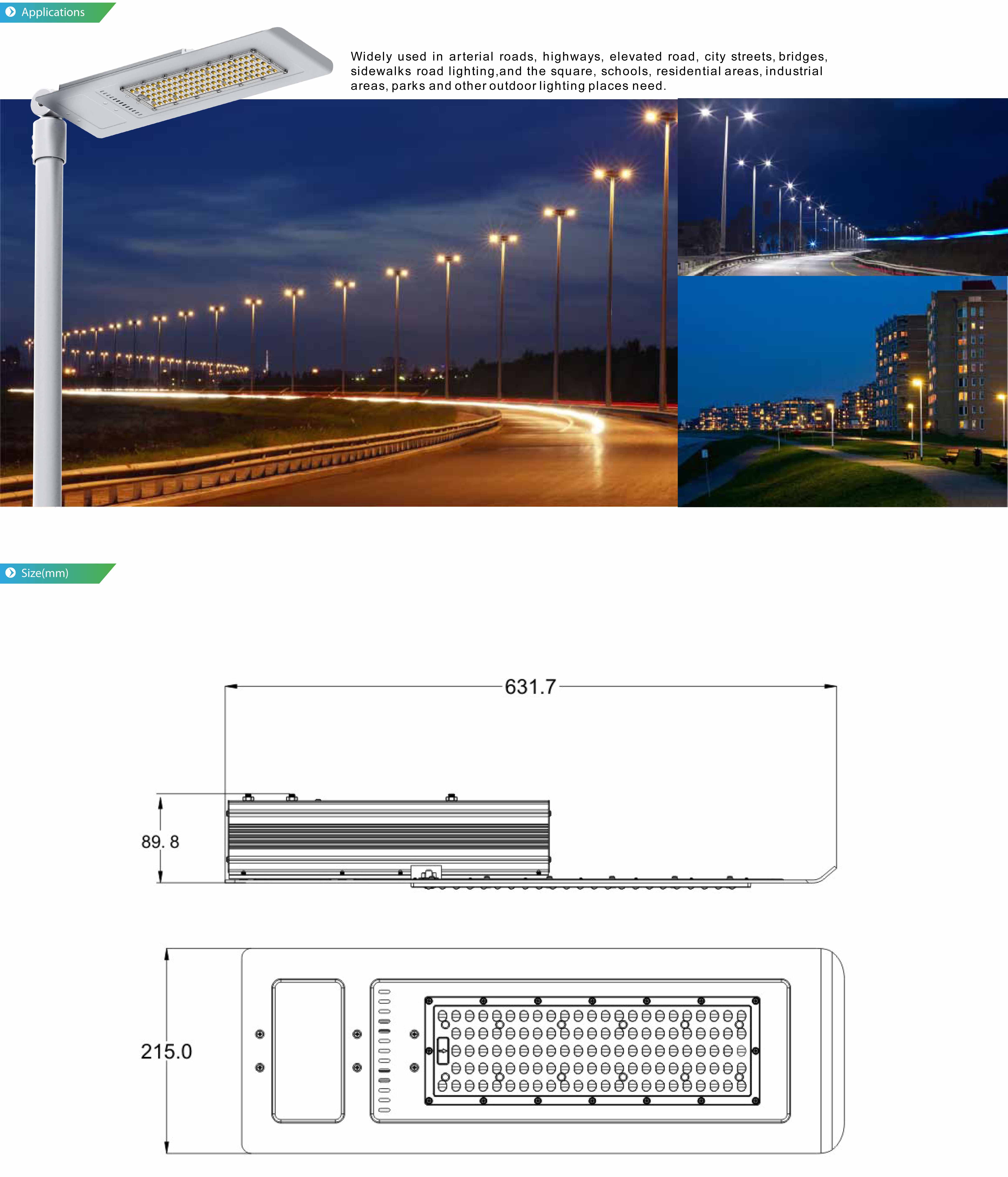 โคมไฟถนน LED Street Light 100W IP67