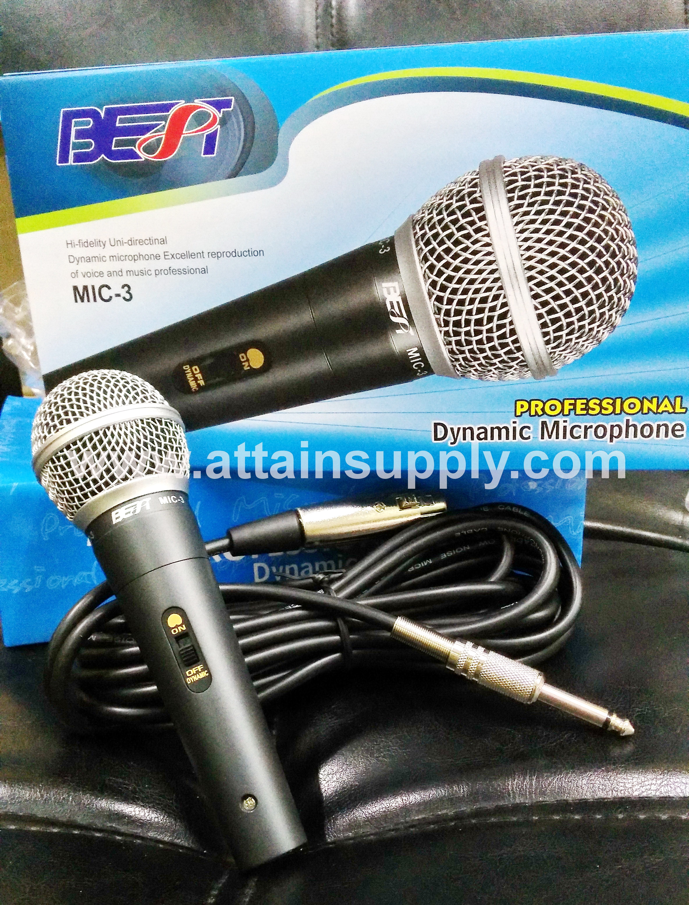 ไมโครโฟนพร้อมสาย BEST-MIC3