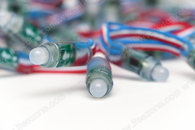 ไฟพิกเซล + IC RGB Full Color WS2811 5V (50 หลอด ต่อชุด)