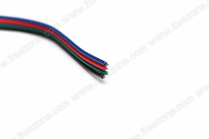 Connector RGB 4 pin แบบมีหัวคลิกล็อค (คู่ตัวผู้-ตัวเมีย) 15 cm