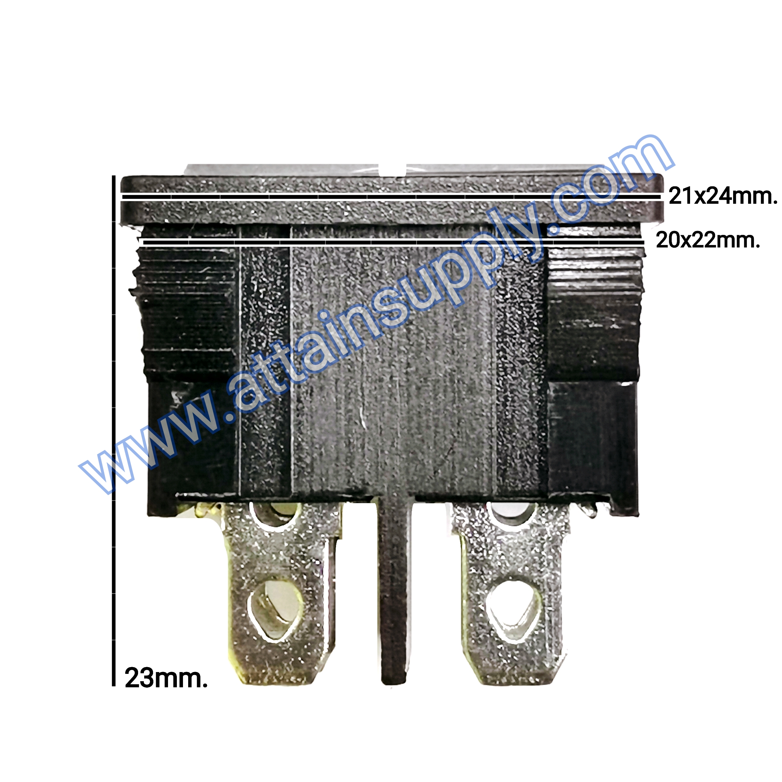 สวิทช์ IOแบบคู่ เหลี่ยมKCD5 4ขา/ไม่มีไฟ-สีดำ