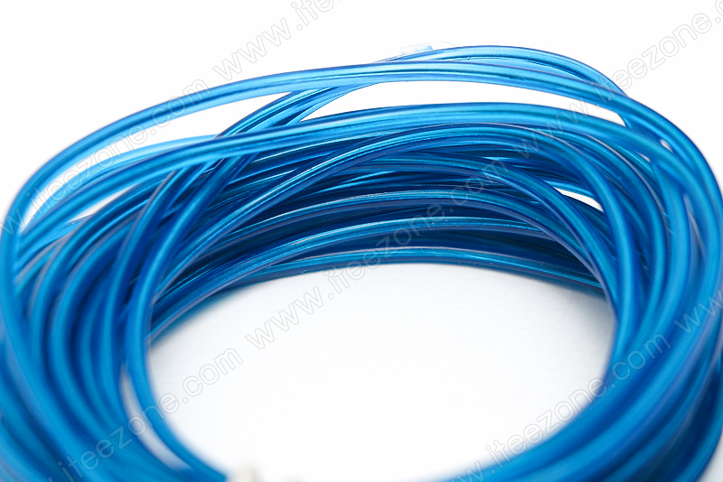 EL Wire 5 เมตร + รางถ่าน AA 2 ก้อน / สีน้ำเงิน