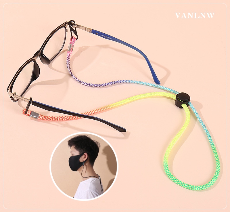 สายคล้องหน้ากากอนามัย MASK STRAPS FULL COLOR สายคล้องแมส สำหรับผู้ใหญ่/เด็ก สายปรับระดับ คล้องคอได้ ใช้งานสะดวก