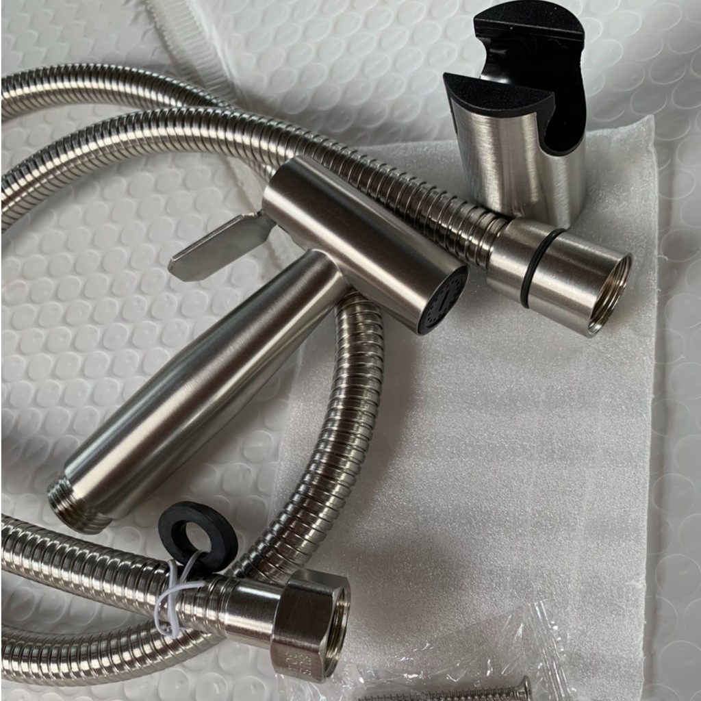 ชุดฉีดชำระ สายชำระ สแตนเลสSUS304 ข้อต่อเกลียวทองเหลือง