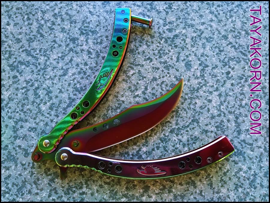 มีดควง อีเอสโก บาลิซอง ES GO Rainbow Balisong Knife TKBS-ES1