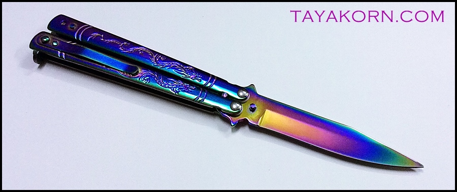 มีดควง บาลีซองเรนโบว์ดราก้อน Rainbow Dragon Balisong TKBS-DG7